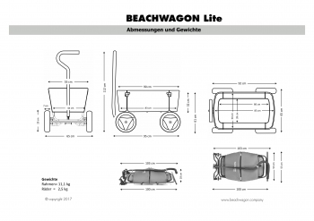 Beachwagon Lite Bollerwagen faltbar blau